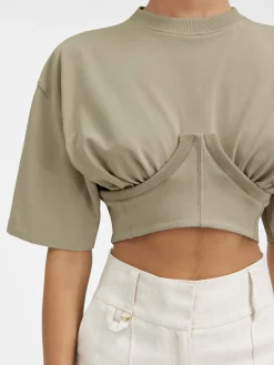 Clearance Jacquemus Het Caraco T-shirt LightKhaki