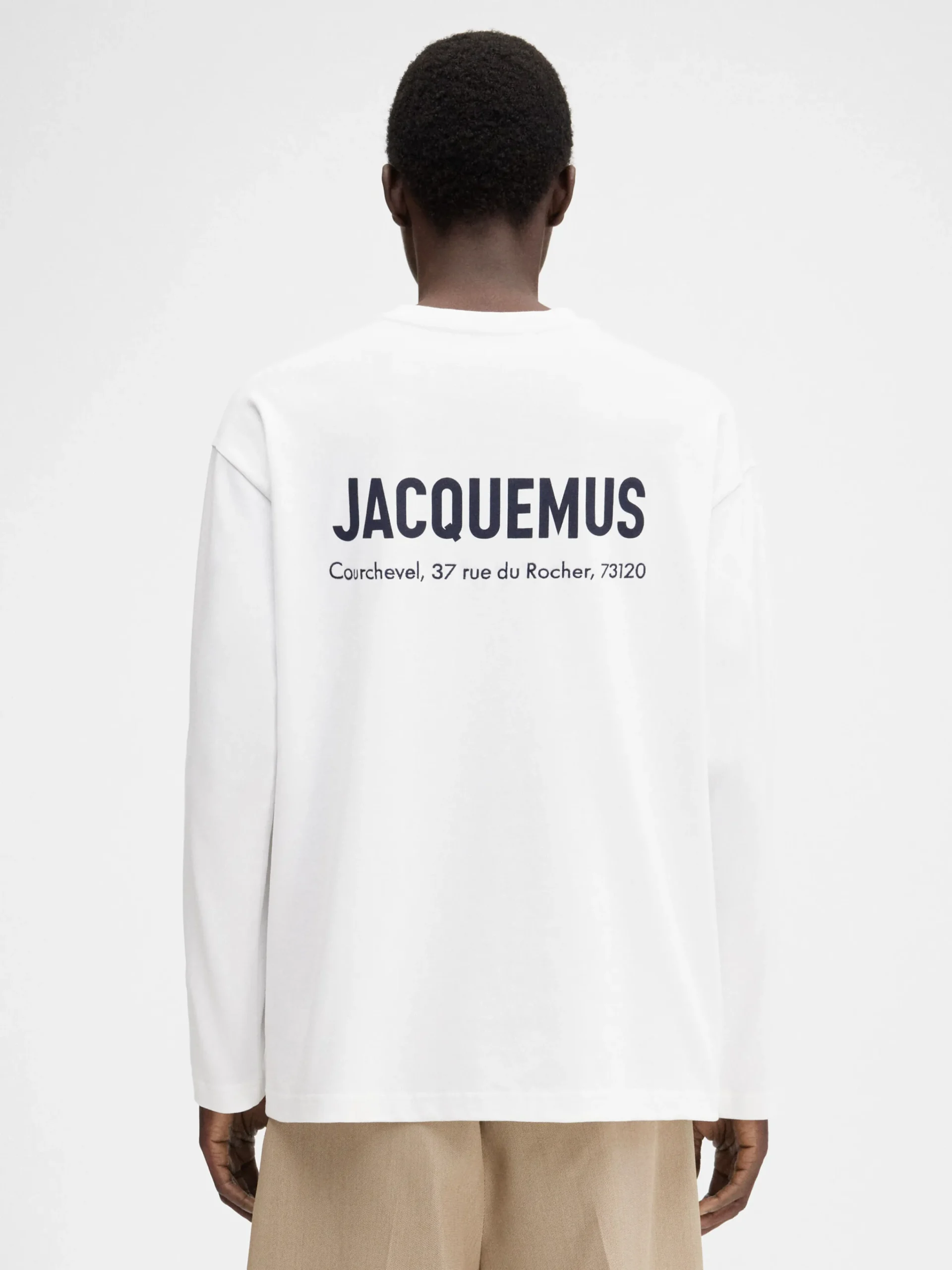 Discount Jacquemus Het Courchevel T-shirt met adres CourchevelWhite
