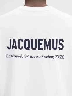 Discount Jacquemus Het Courchevel T-shirt met adres CourchevelWhite