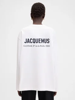 Discount Jacquemus Het Courchevel T-shirt met adres CourchevelWhite