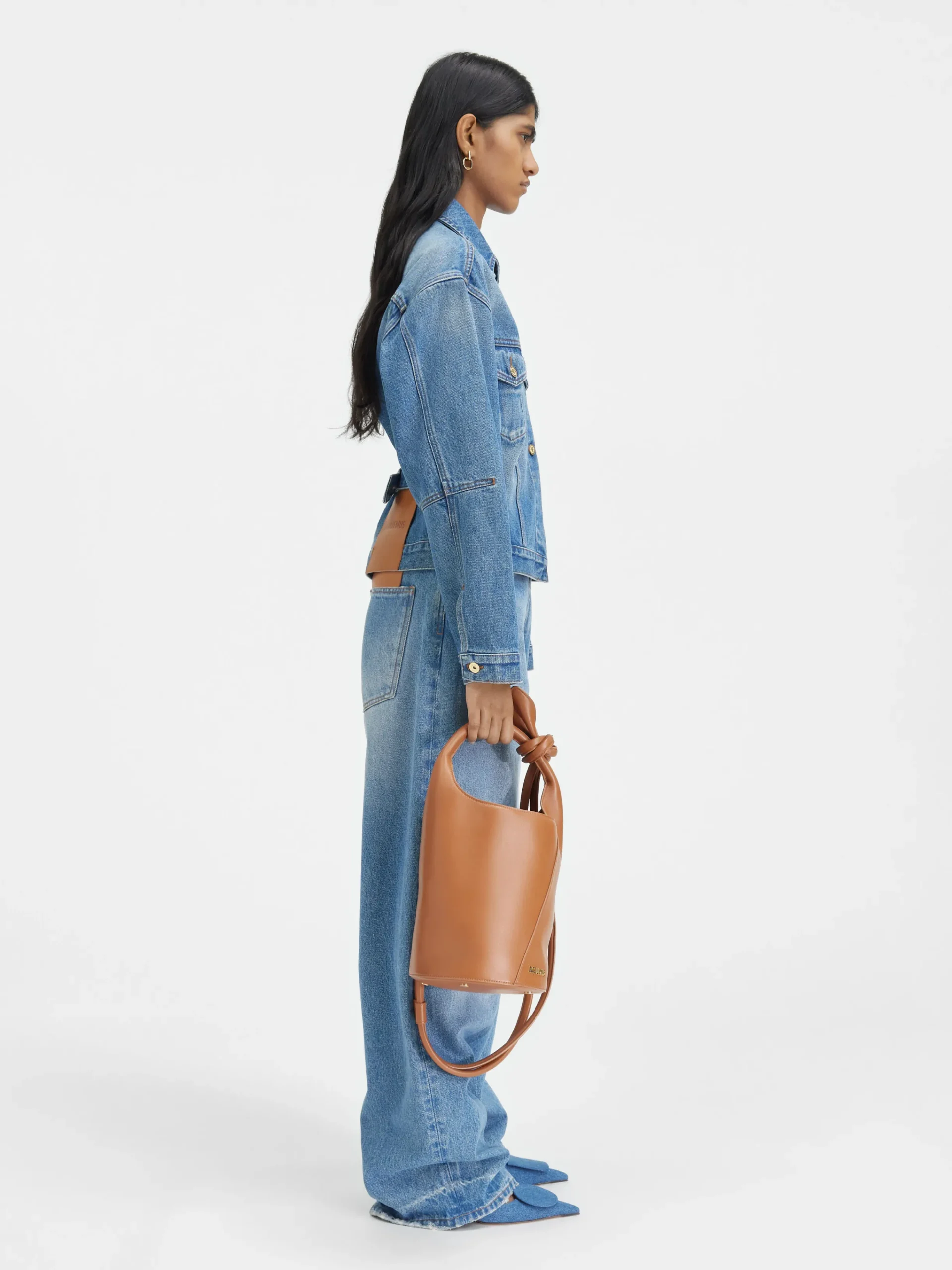 Online Jacquemus Het de-Nîmes denim jack Blue/Tabac