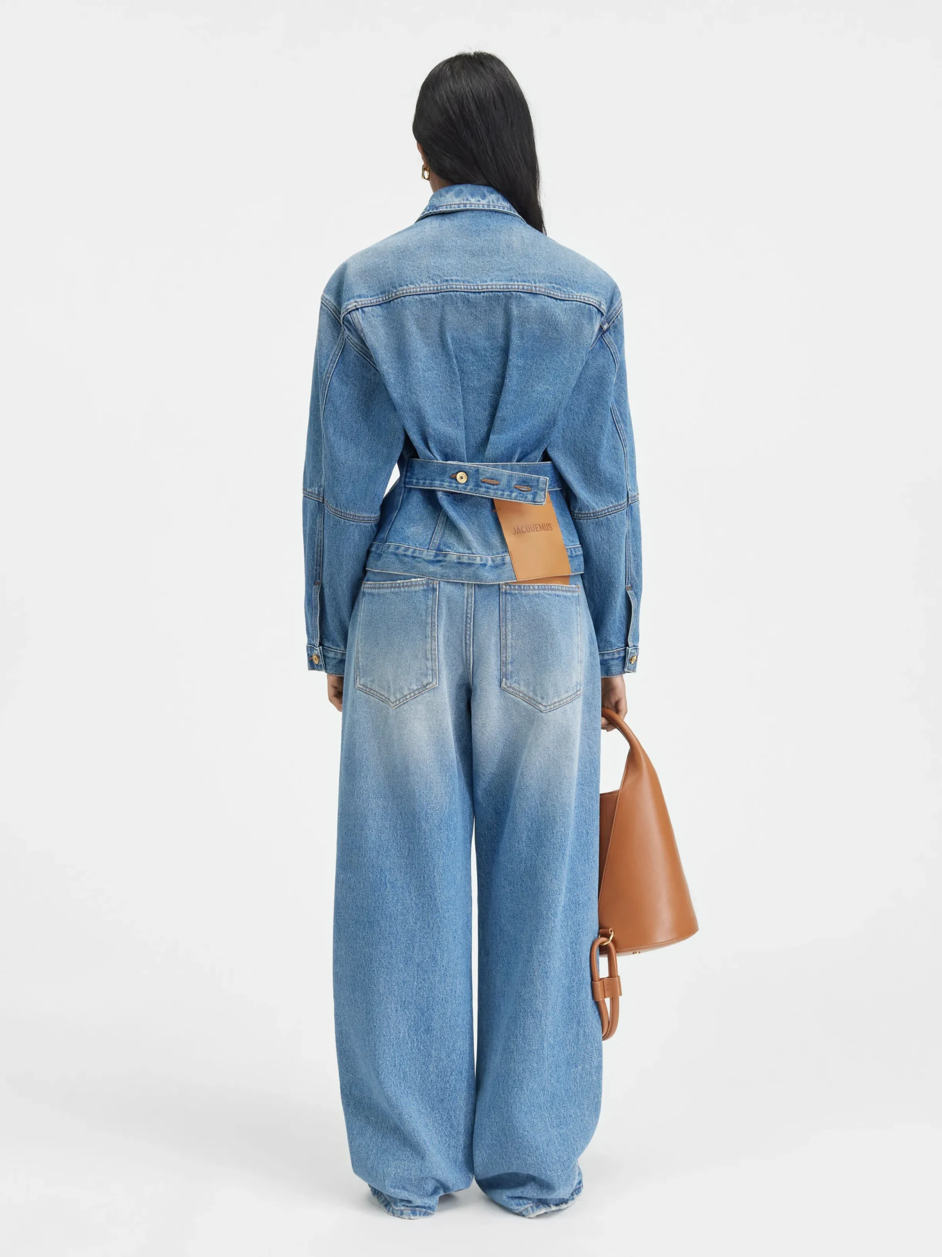 Online Jacquemus Het de-Nîmes denim jack Blue/Tabac