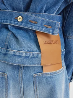 Online Jacquemus Het de-Nîmes denim jack Blue/Tabac