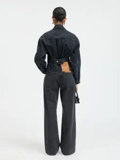 Hot Jacquemus Het de-N&icirc;mes denim jack Black