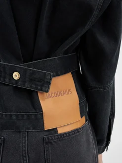 Hot Jacquemus Het de-N&icirc;mes denim jack Black