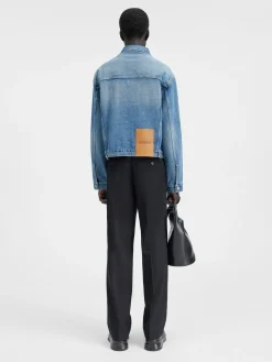 Fashion Jacquemus Het de-N&icirc;mes denim jack Blue/Tabac