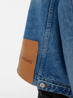 Fashion Jacquemus Het de-N&icirc;mes denim jack Blue/Tabac
