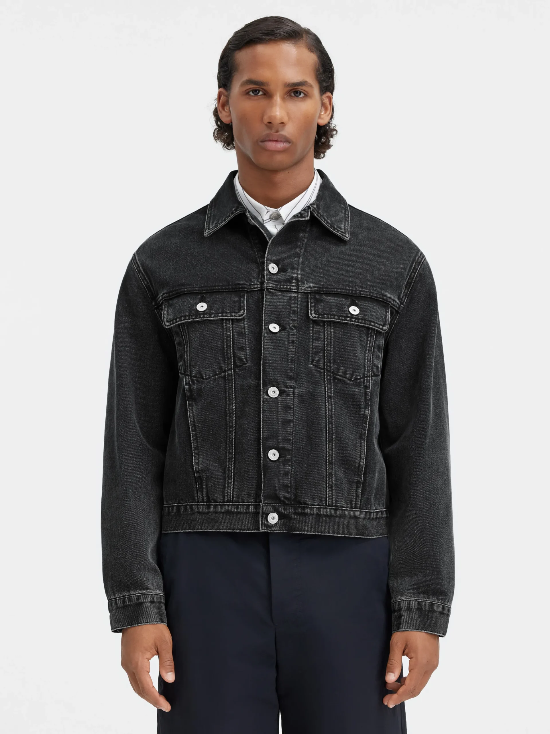 Outlet Jacquemus Het de-Nîmes denim jack Black