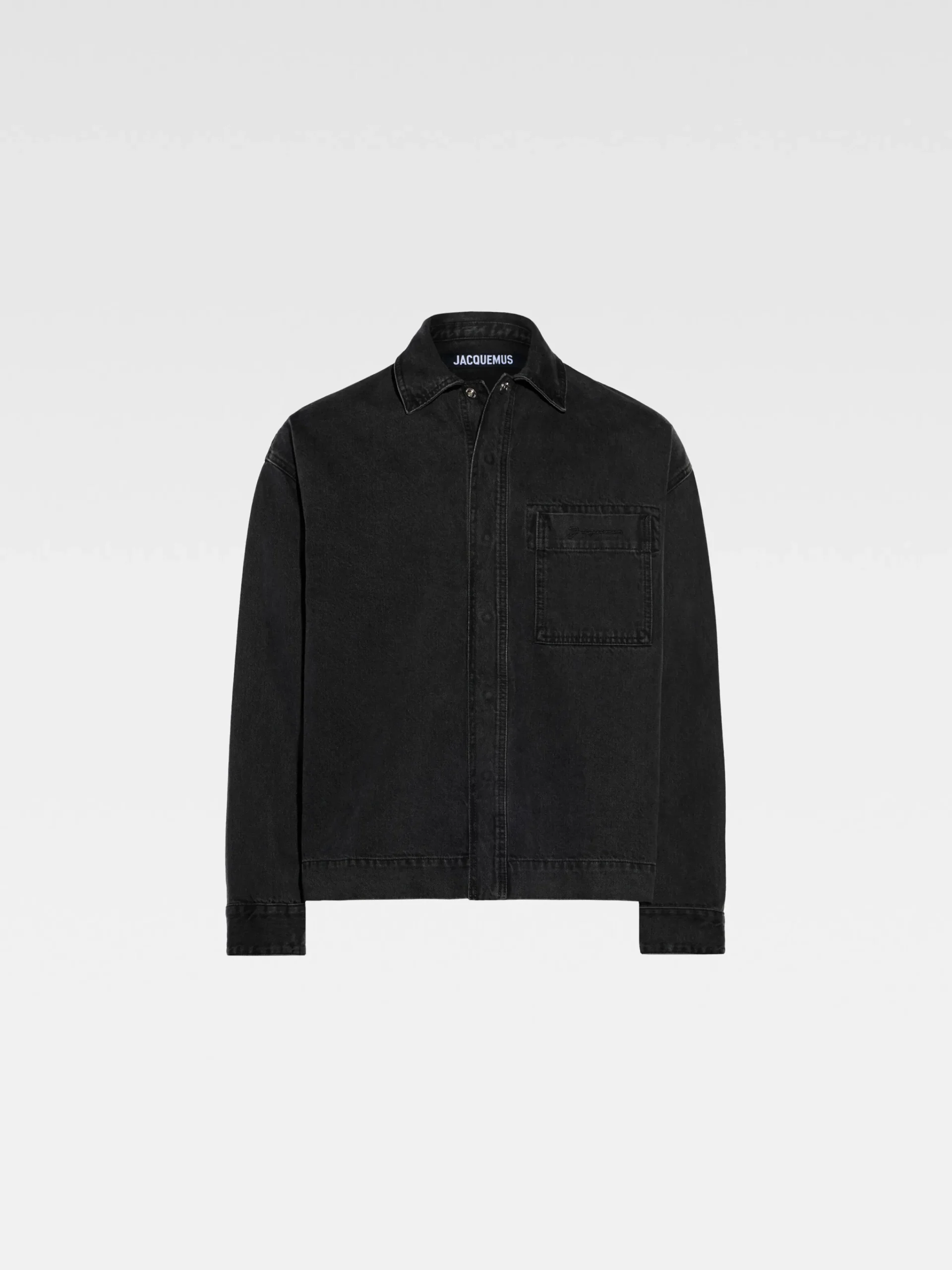 Discount Jacquemus Het de-Nîmes denim shirt Black