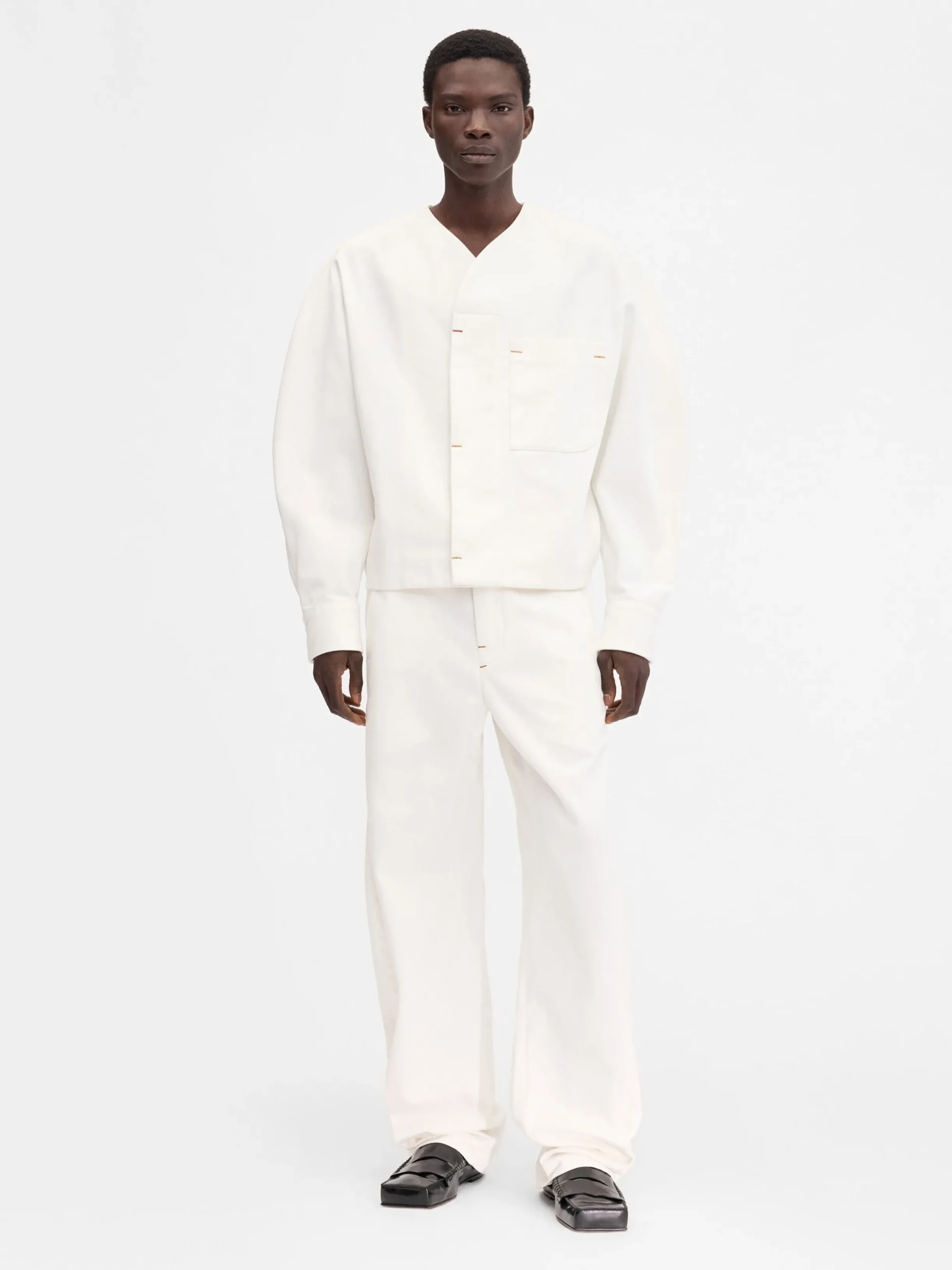 Clearance Jacquemus Het de-Nîmes Faro denim shirt Off-White
