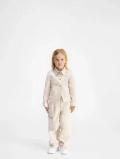 Online Jacquemus Het denim de-N&icirc;mes jack voor kinderen Off-White