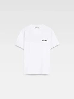 Fashion Jacquemus Het Dubai T-shirt met adres DubaiWhite