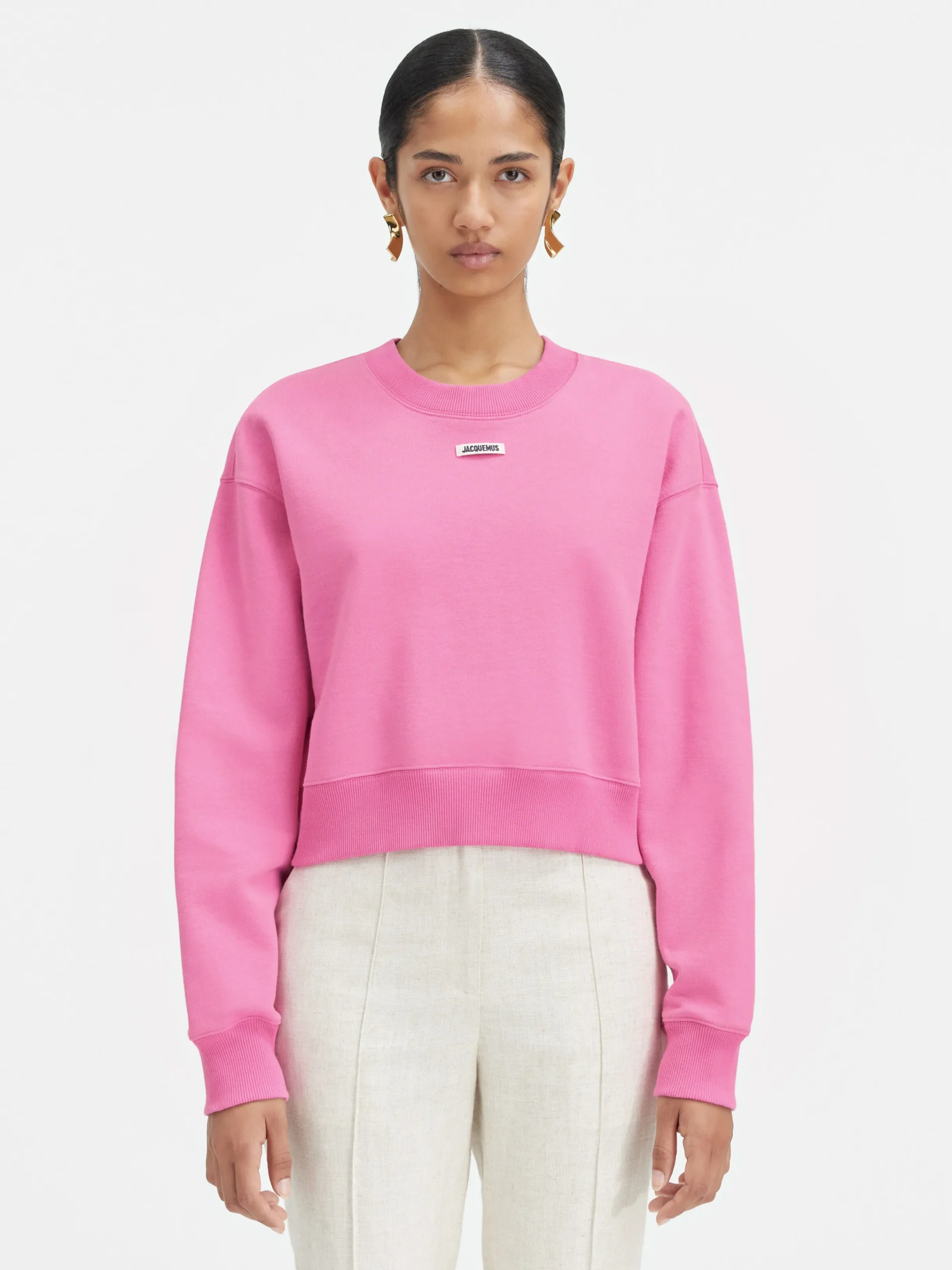 Fashion Jacquemus Het Gros Grain sweatshirt Pink