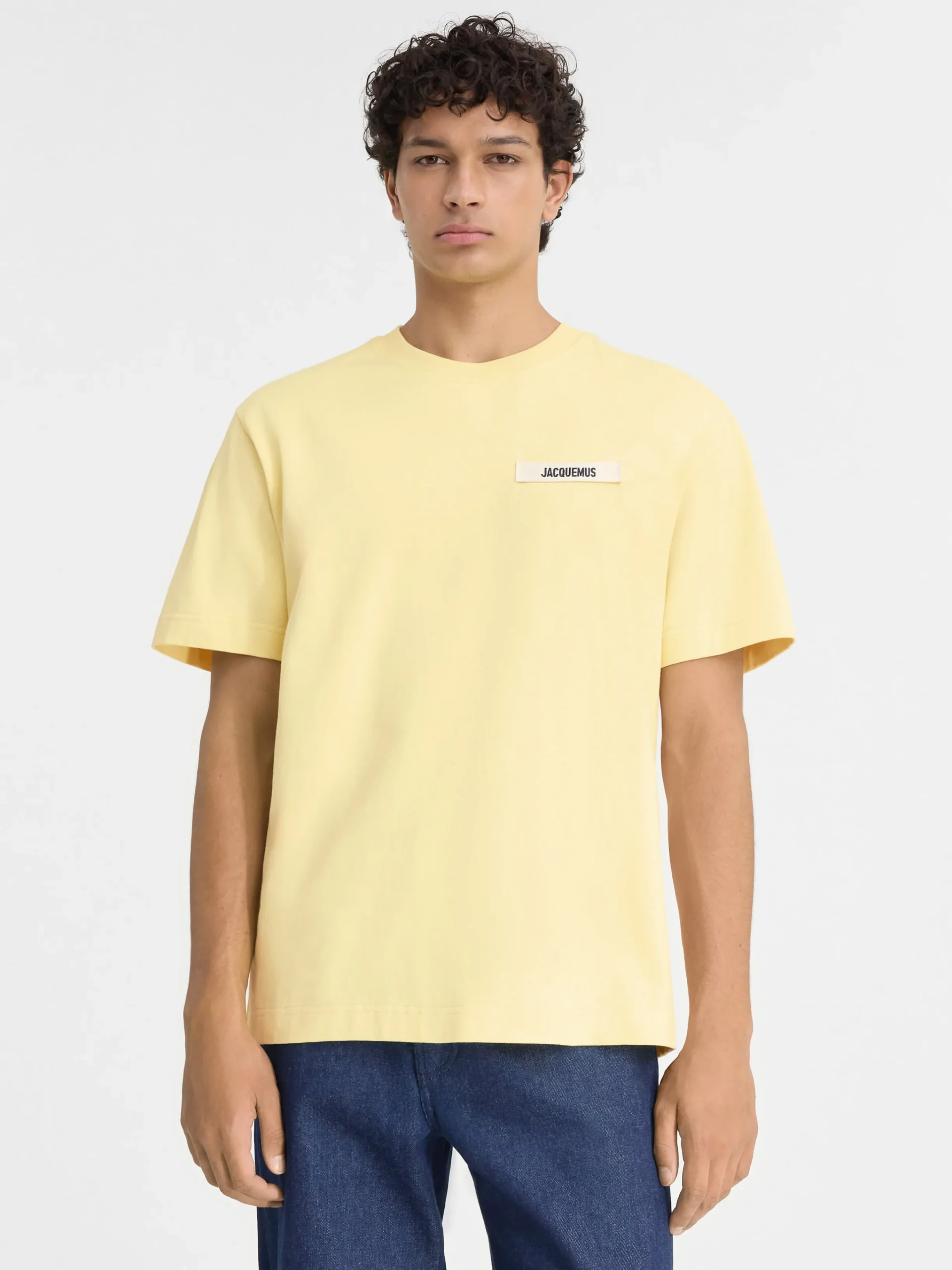 Clearance Jacquemus Het Gros Grain T-shirt LightYellow