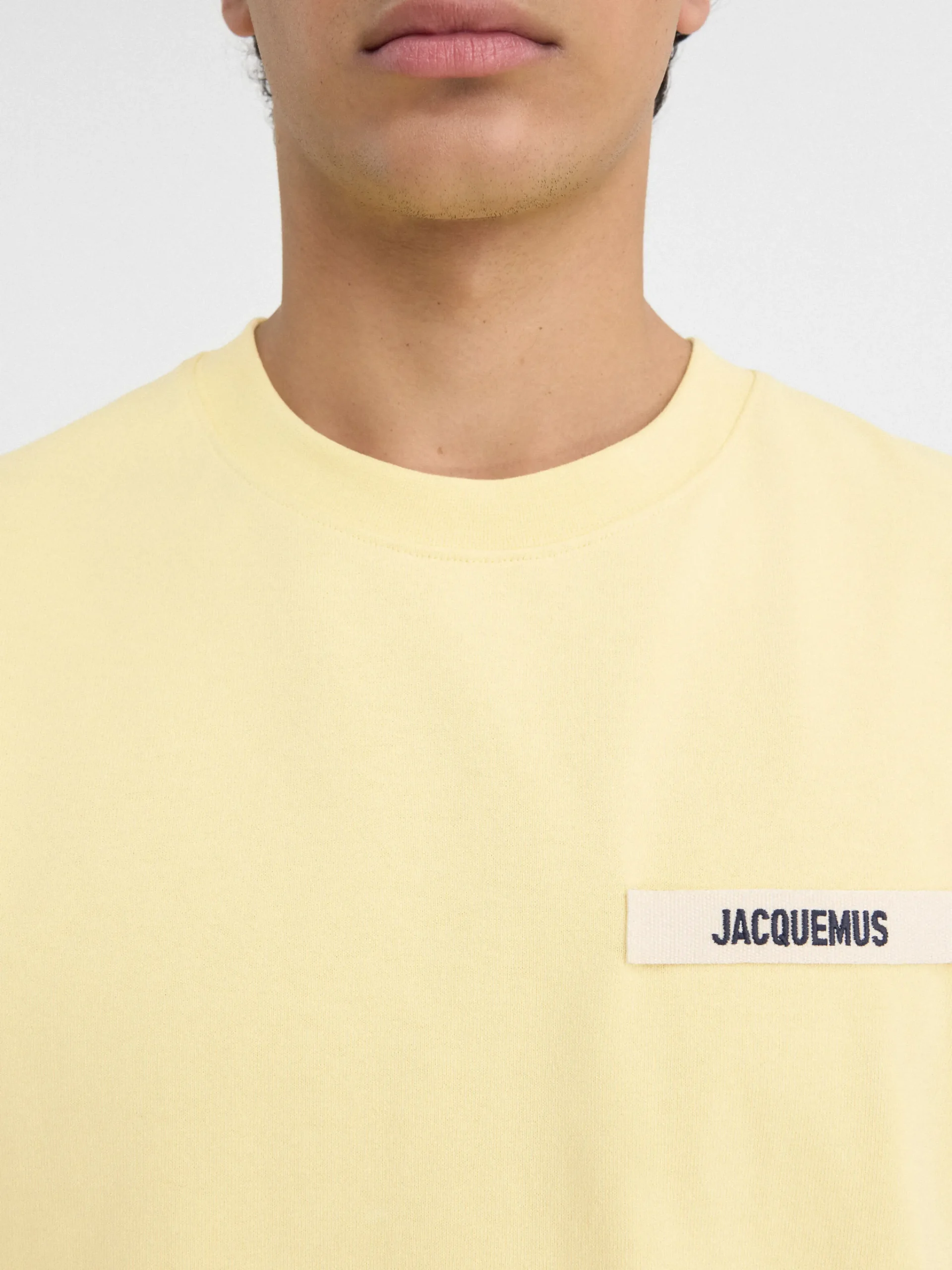 Clearance Jacquemus Het Gros Grain T-shirt LightYellow