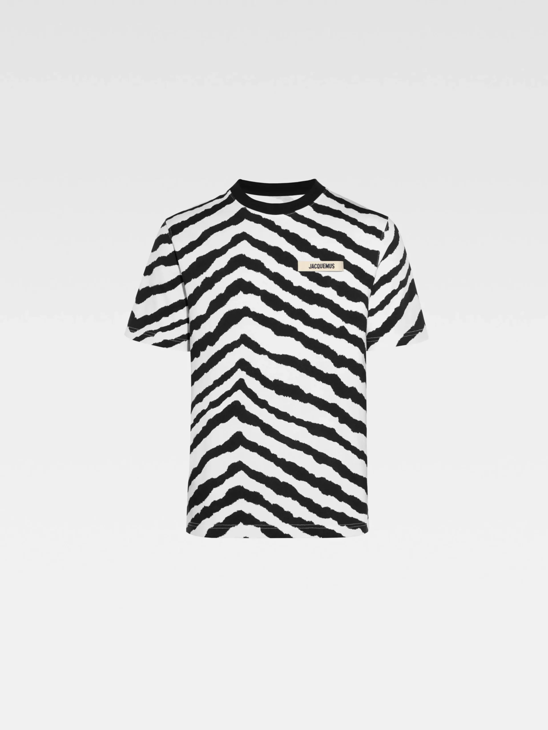 Outlet Jacquemus Het Gros Grain T-shirt Black&WhiteZebra