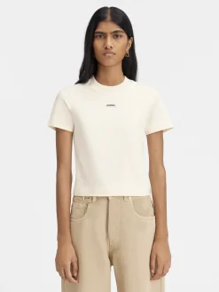 Sale Jacquemus Het Gros Grain T-shirt LightBeige