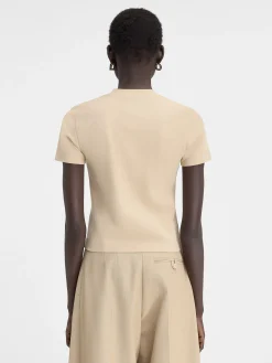 Outlet Jacquemus Het Gros Grain T-shirt Beige