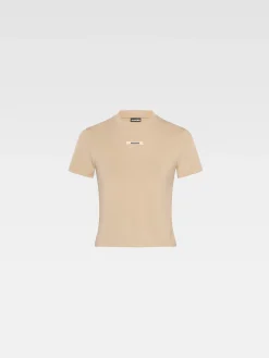 Outlet Jacquemus Het Gros Grain T-shirt Beige