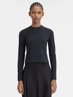 Discount Jacquemus Het Gros Grain T-shirt met lange mouwen Black
