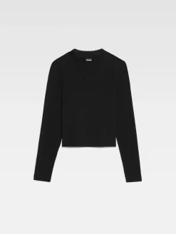 Discount Jacquemus Het Gros Grain T-shirt met lange mouwen Black
