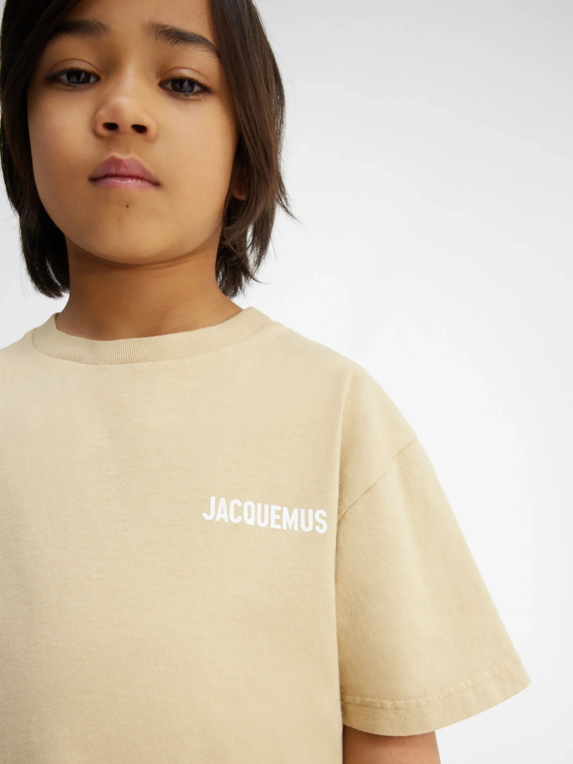 Clearance Jacquemus Het T-shirt voor kinderen DarkBeige