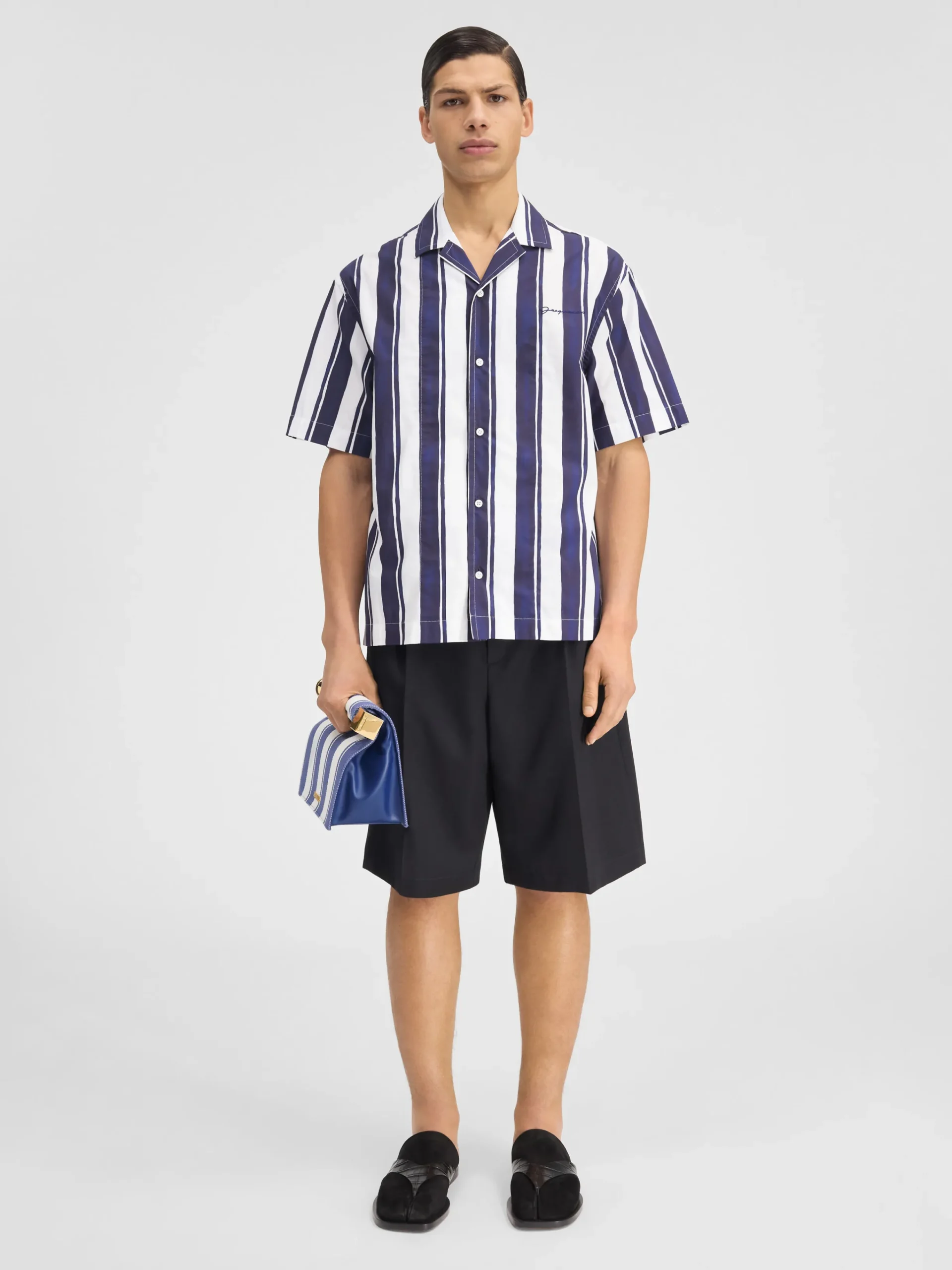 Fashion Jacquemus Het Jean shirt PrintRayureBlue