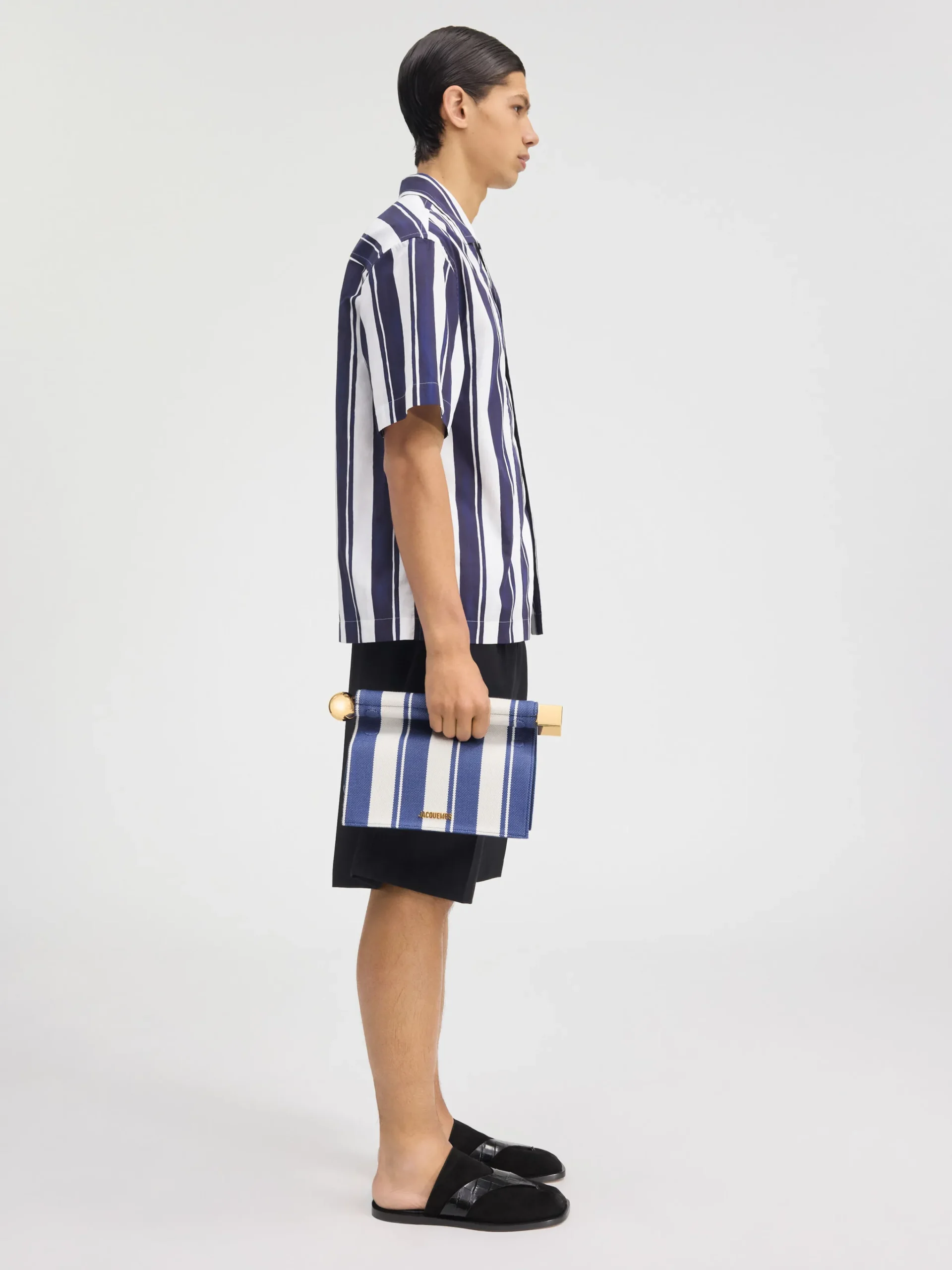 Fashion Jacquemus Het Jean shirt PrintRayureBlue