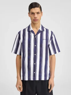 Fashion Jacquemus Het Jean shirt PrintRayureBlue