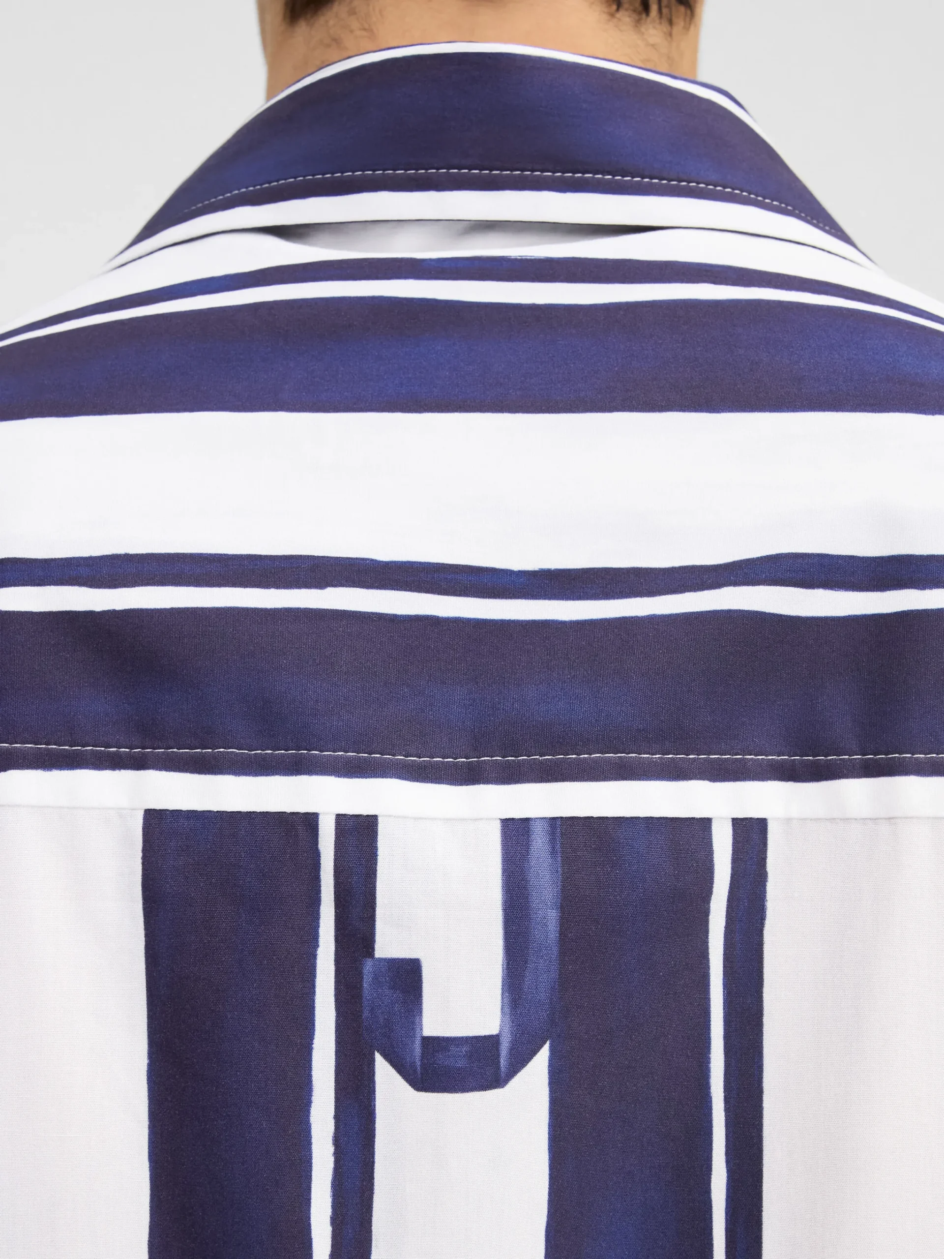 Fashion Jacquemus Het Jean shirt PrintRayureBlue