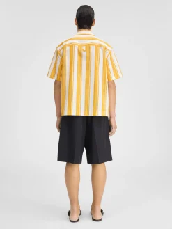 Sale Jacquemus Het Jean shirt PrintRayureYellowEcru