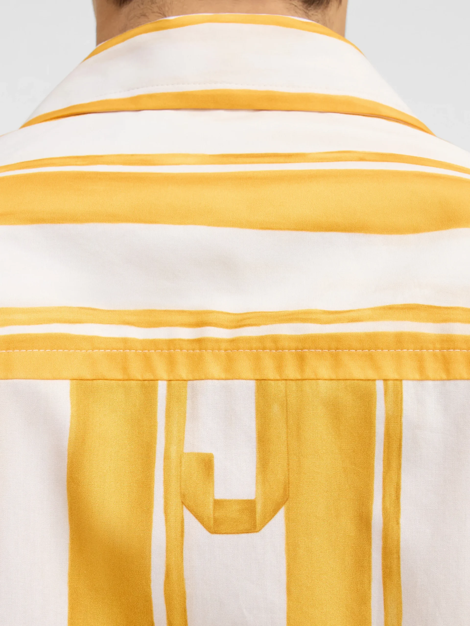 Sale Jacquemus Het Jean shirt PrintRayureYellowEcru