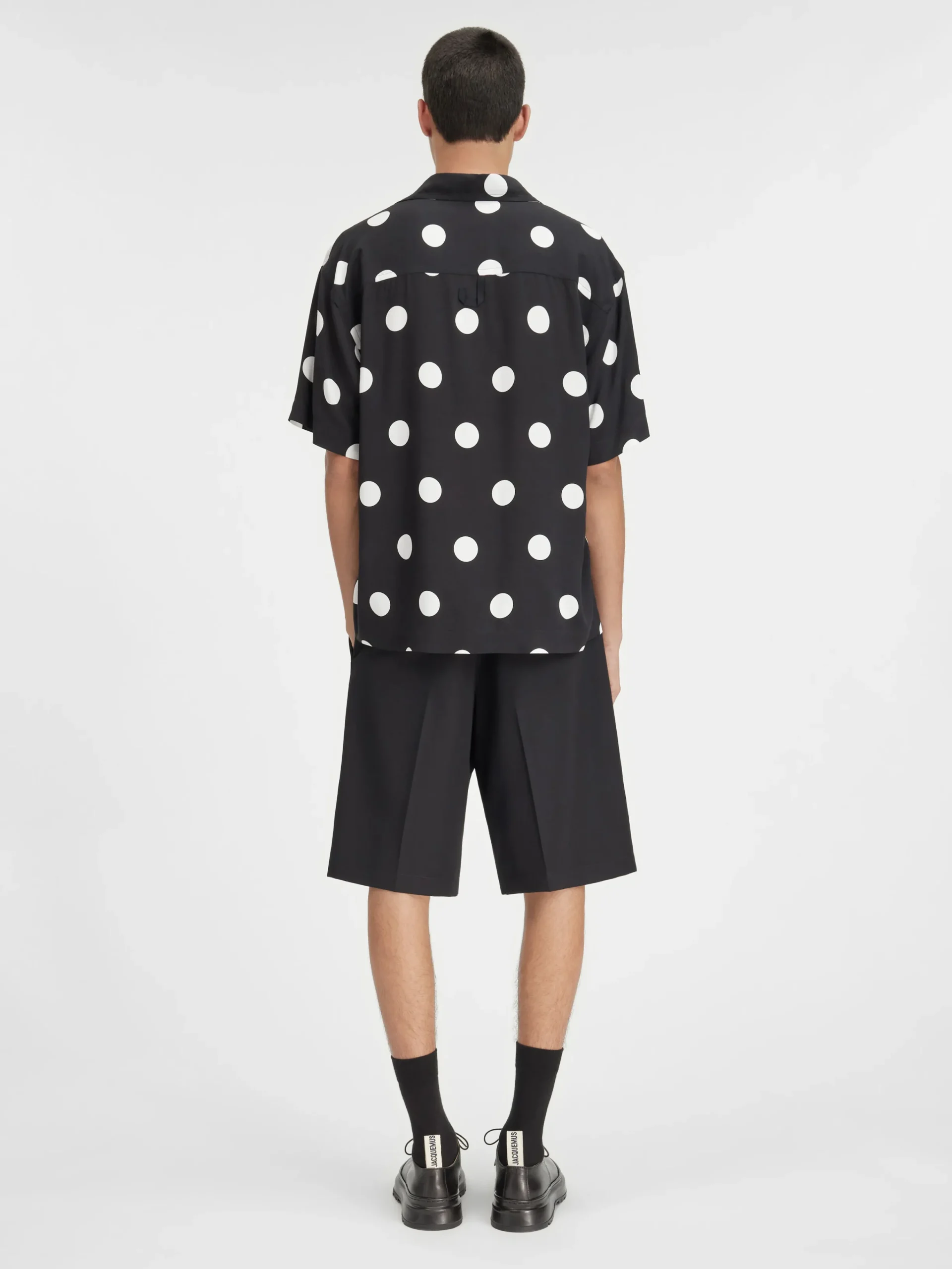 Sale Jacquemus Het Jean shirt Printdotsblack&white