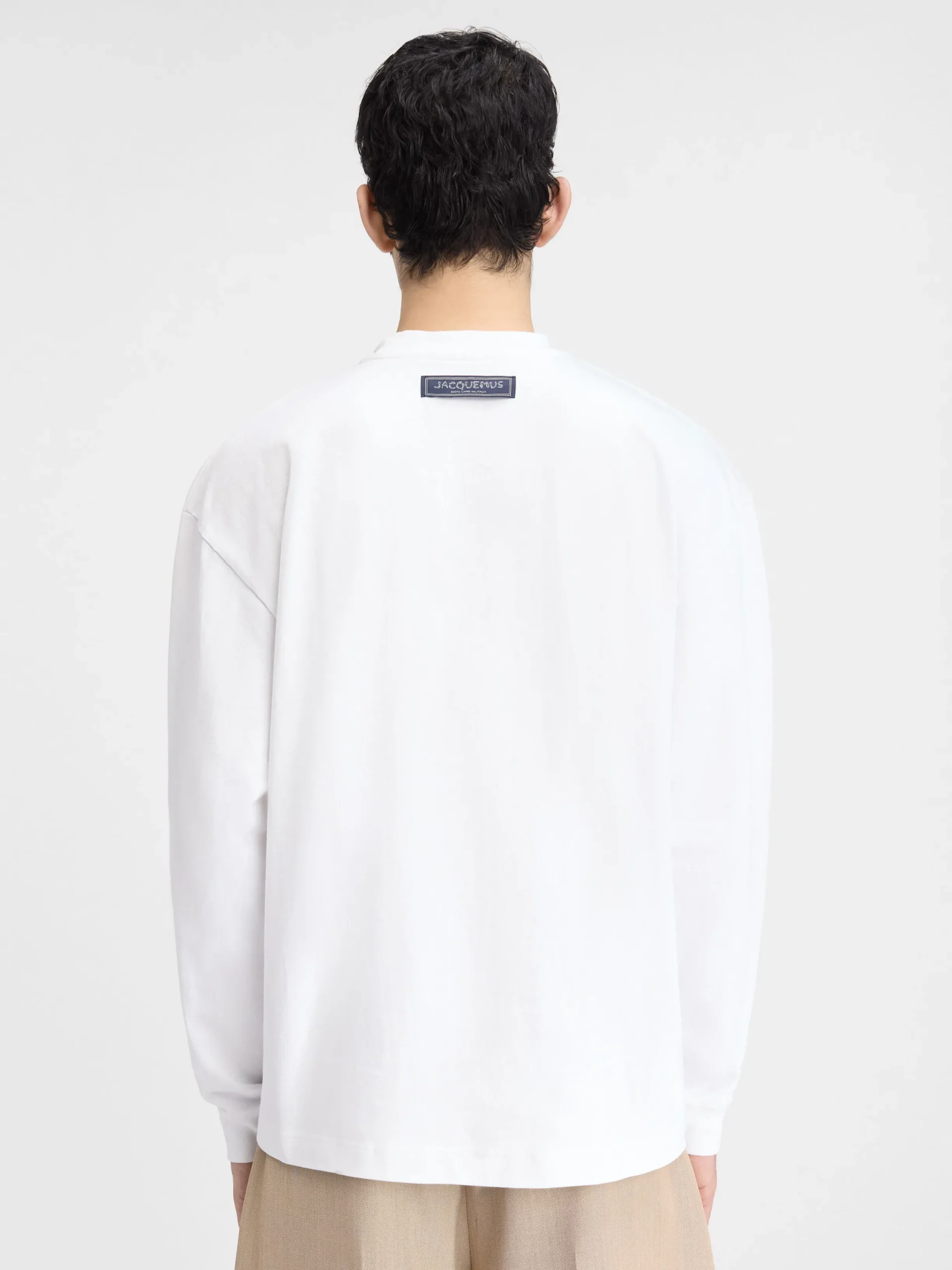 Discount Jacquemus Het Largo T-shirt met lange mouwen PrintCapriCarsWhite