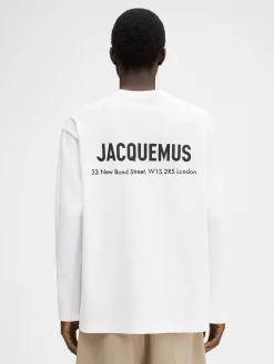 Best Jacquemus Het Londen T-shirt met adres LondresWhite