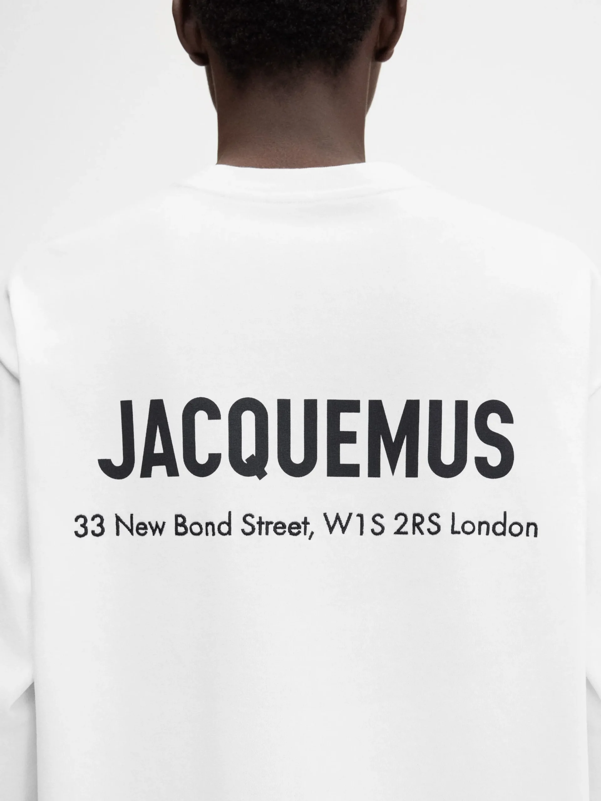 Best Jacquemus Het Londen T-shirt met adres LondresWhite