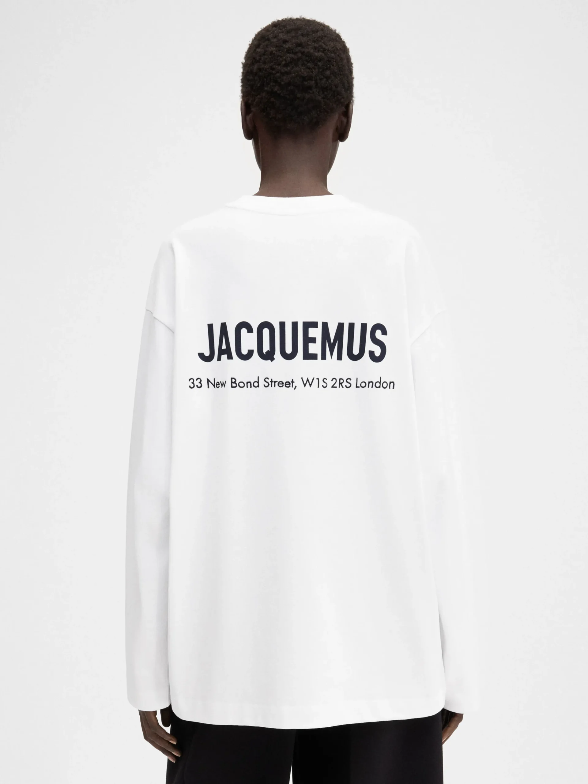 Best Jacquemus Het Londen T-shirt met adres LondresWhite