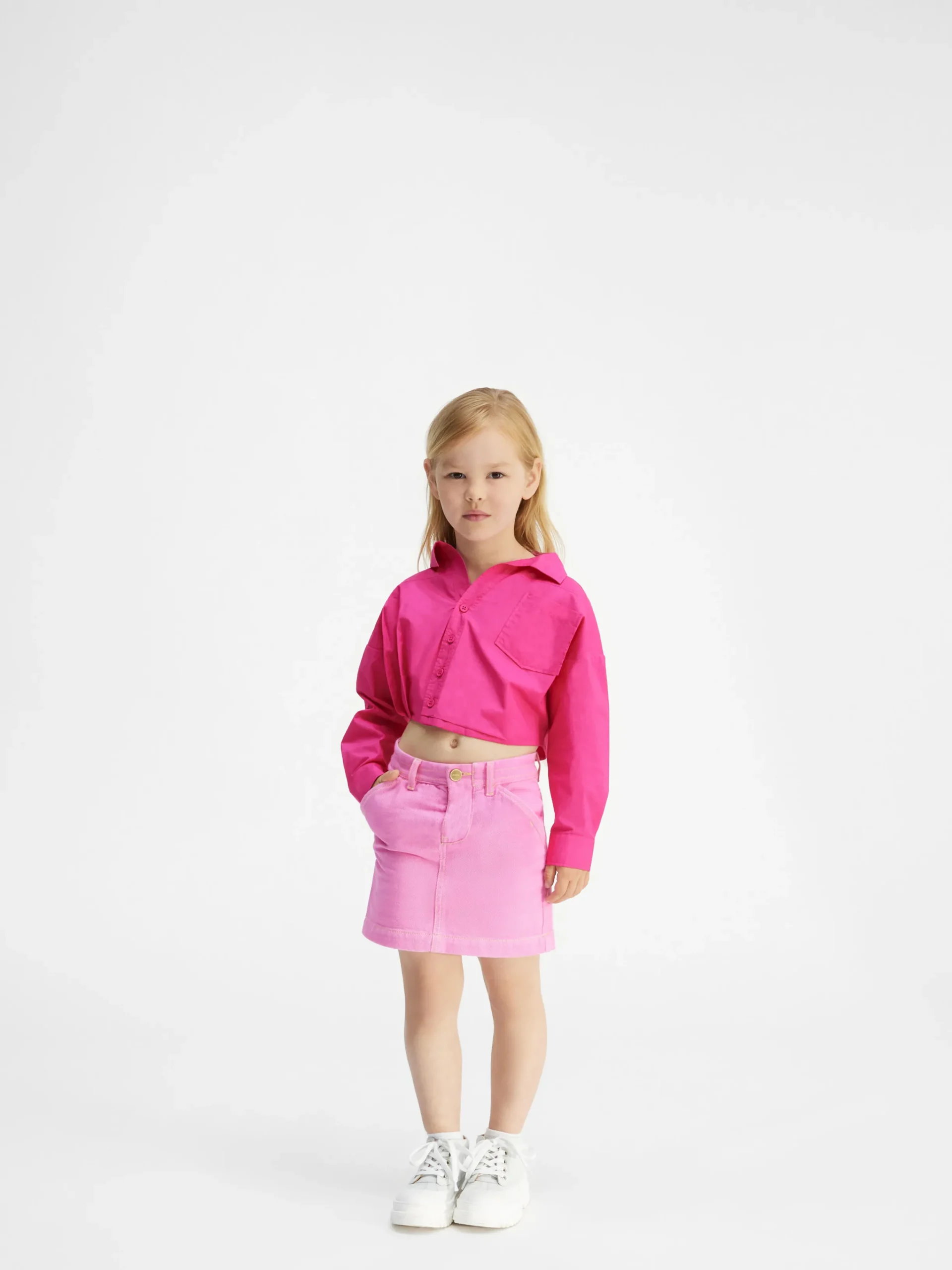 Hot Jacquemus Het Mejean shirt voor kinderen NeonPink
