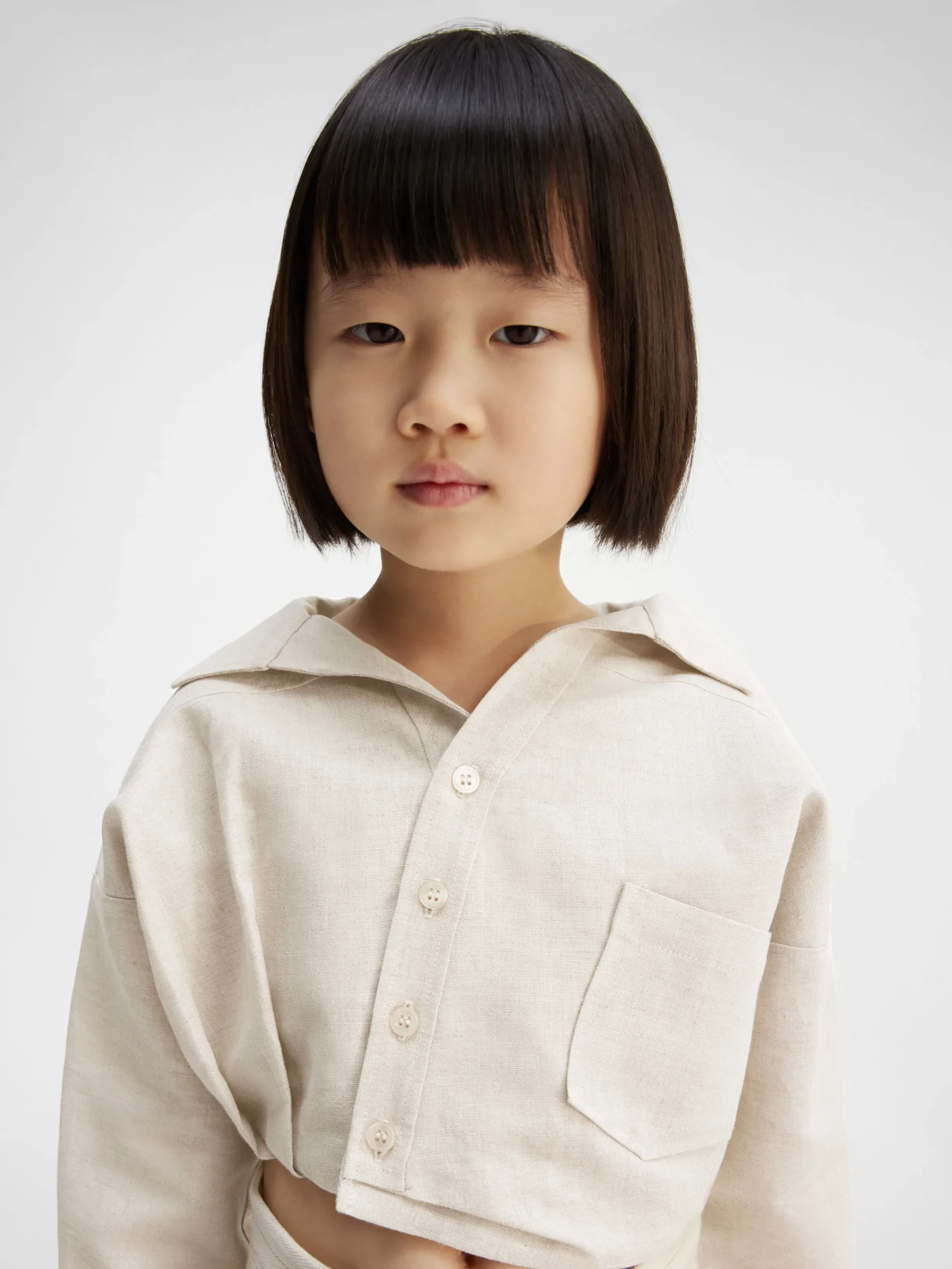 Hot Jacquemus Het Mejean shirt voor kinderen LightBeige