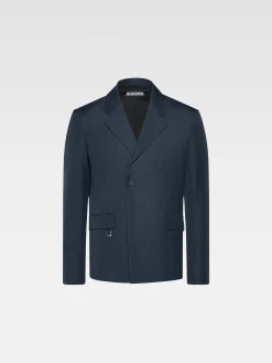 Clearance Jacquemus Het Melo jasje DarkNavy