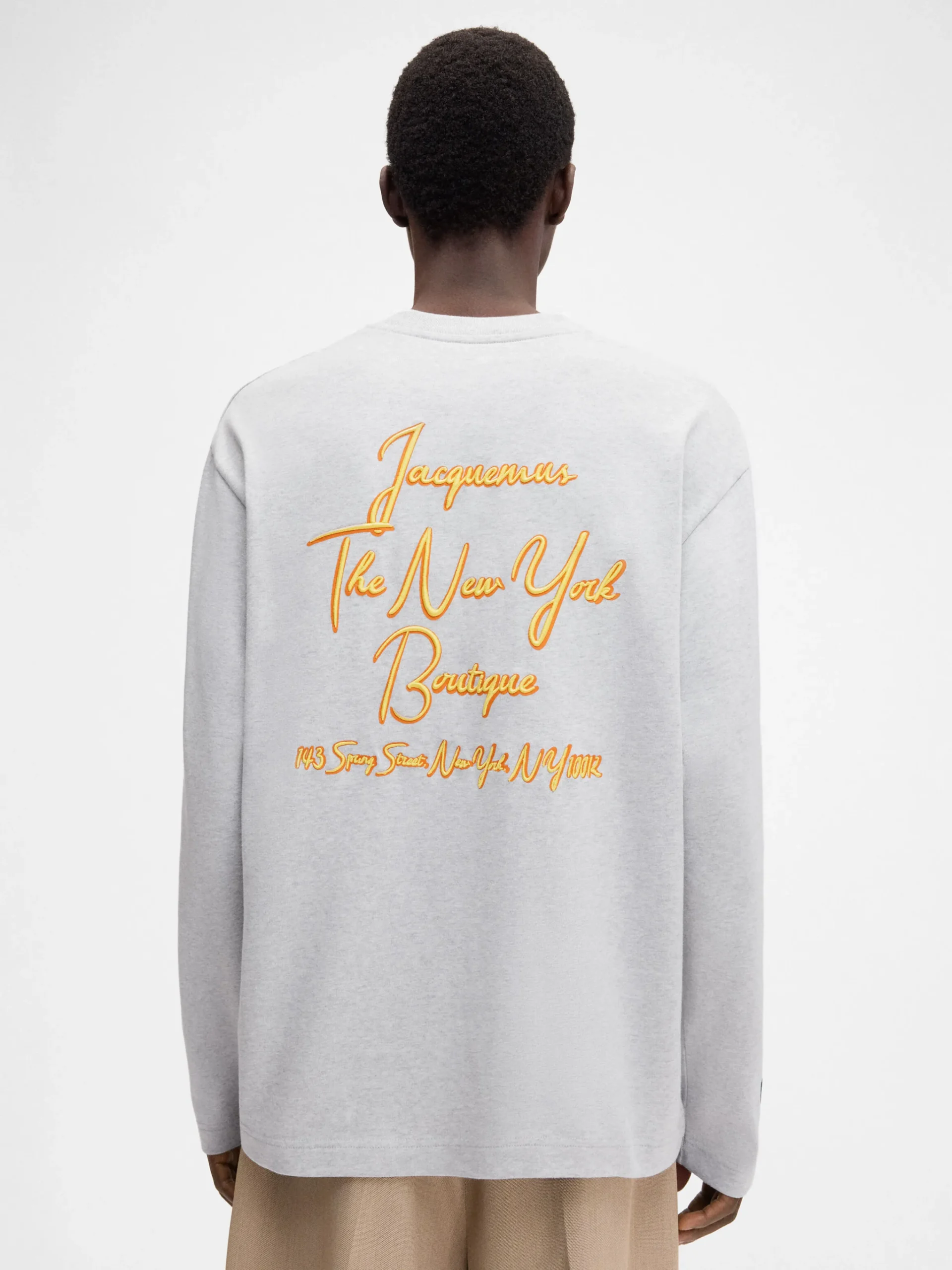 Hot Jacquemus Het New York T-shirt NewYorkAdresseGrey