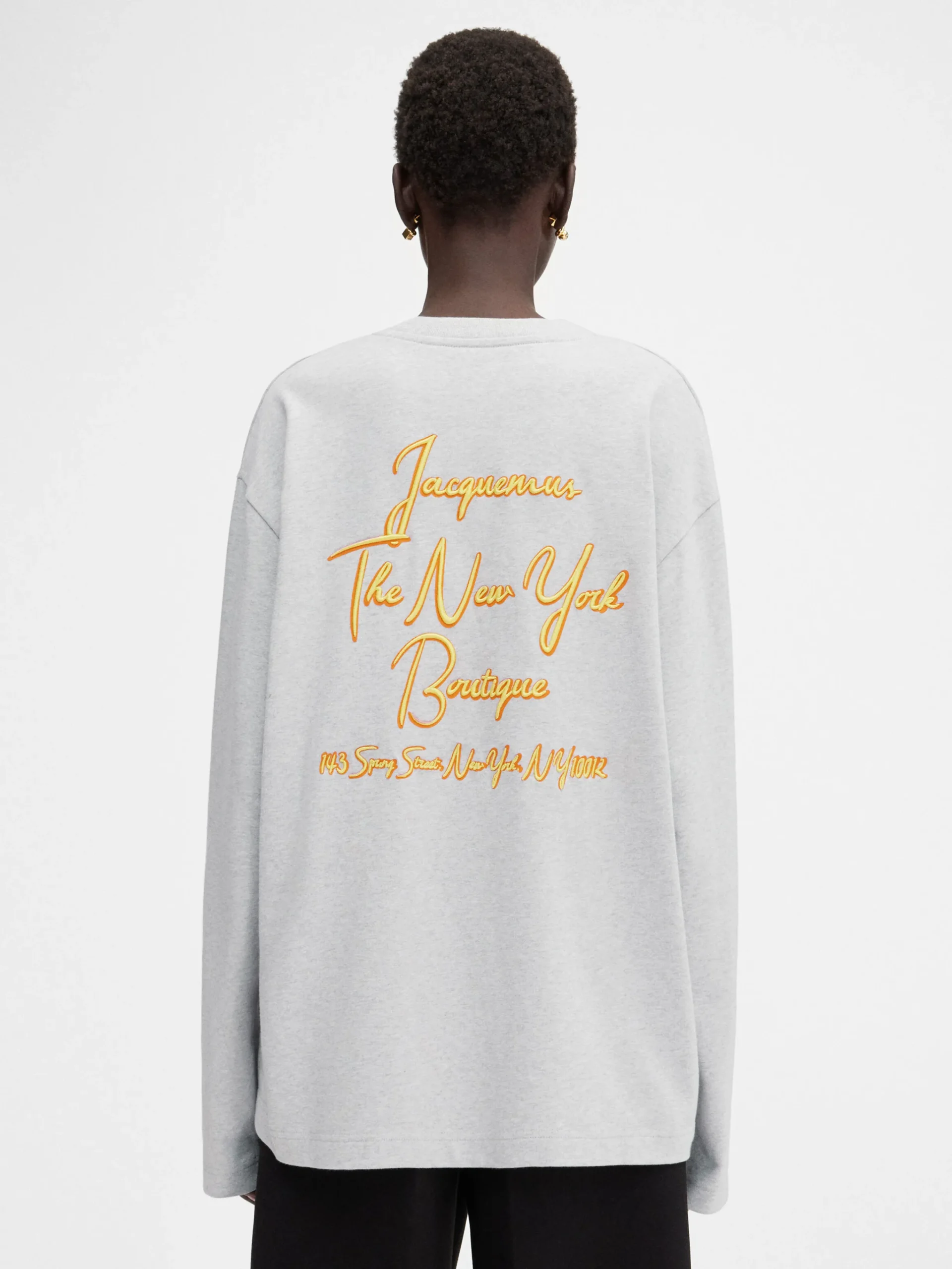 Hot Jacquemus Het New York T-shirt NewYorkAdresseGrey