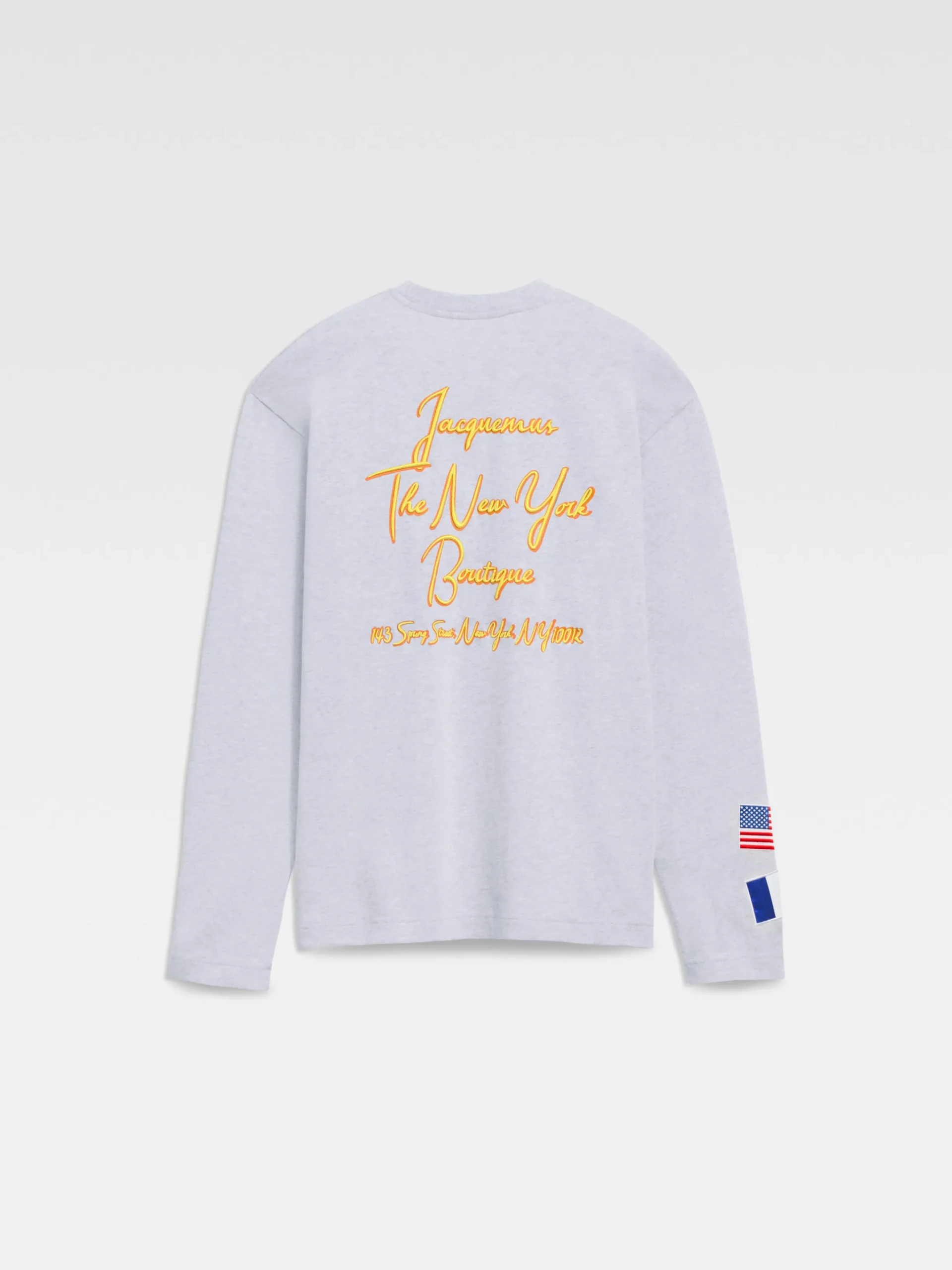 Hot Jacquemus Het New York T-shirt NewYorkAdresseGrey