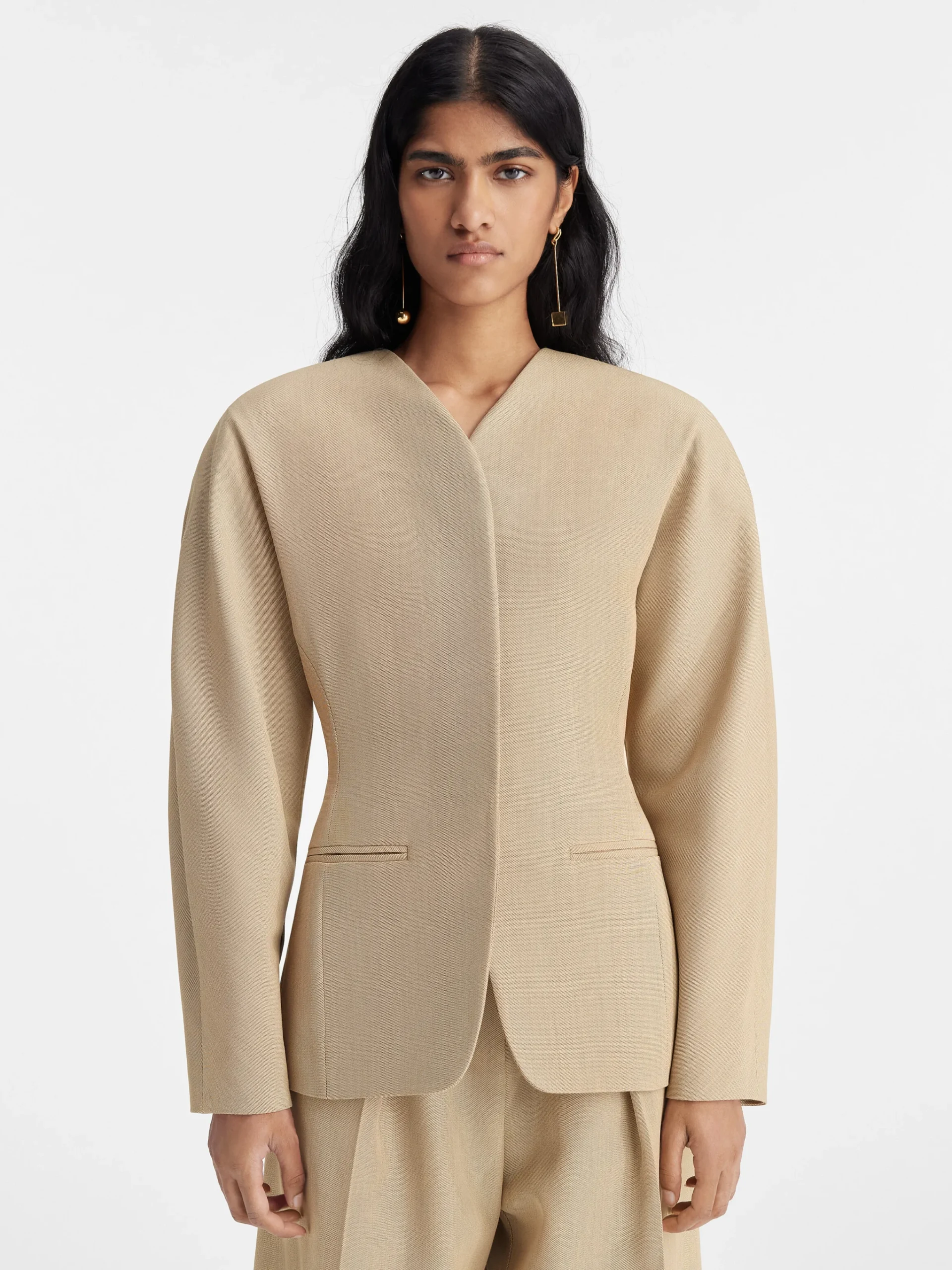New Jacquemus Het Ovalo jasje Beige