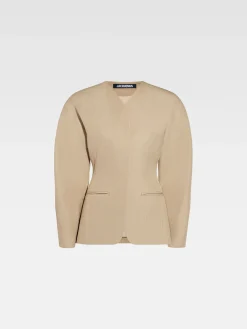 New Jacquemus Het Ovalo jasje Beige