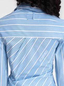 Discount Jacquemus Het Pablo shirt JacquardBlue/White