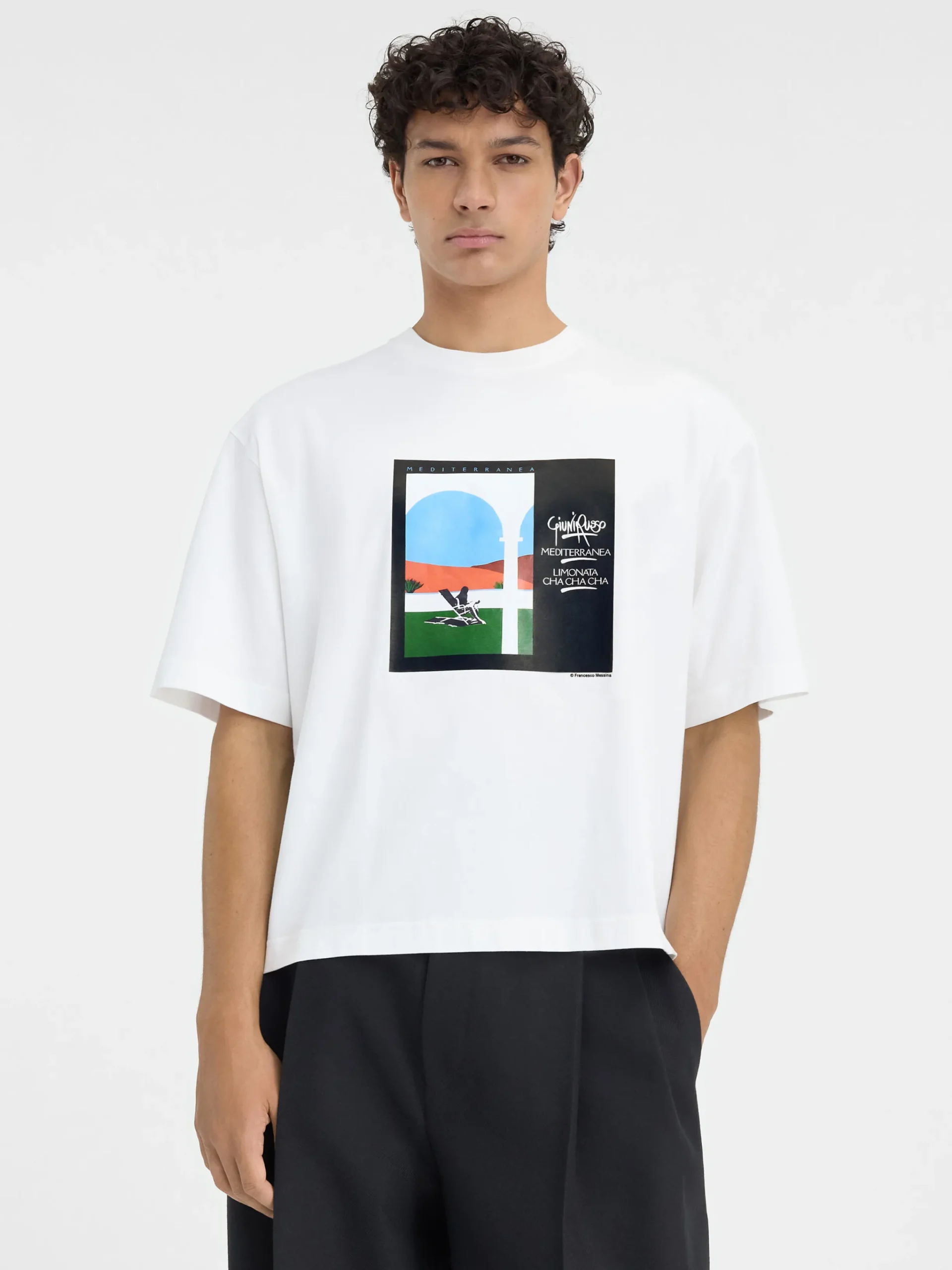 Hot Jacquemus Het Scesa T-shirt MediterraneaPrint