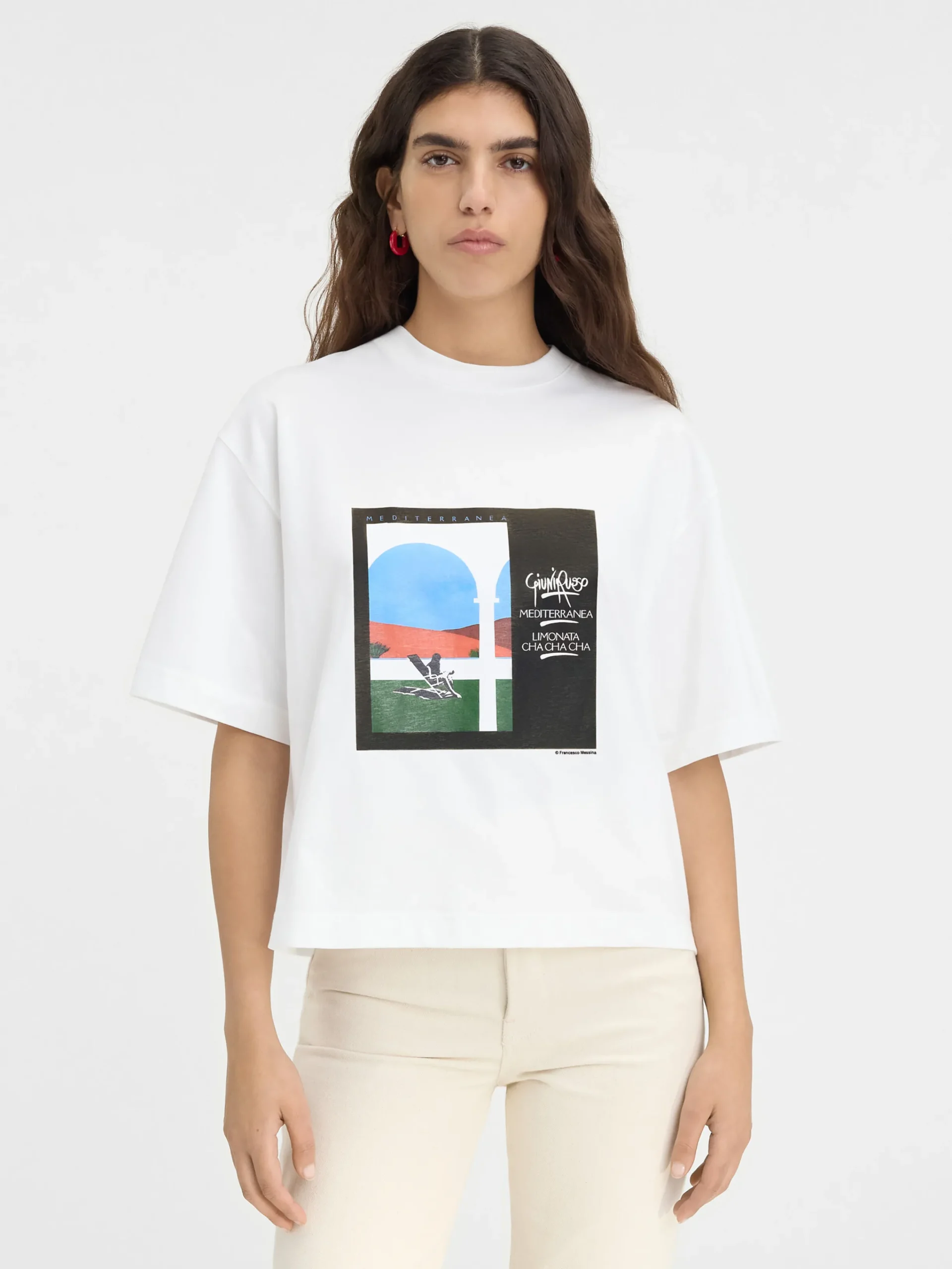 Hot Jacquemus Het Scesa T-shirt MediterraneaPrint