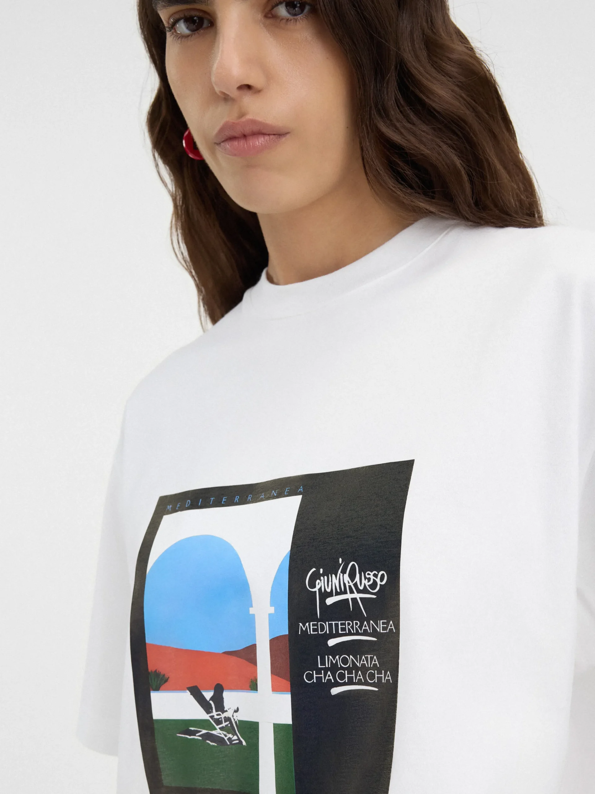 Hot Jacquemus Het Scesa T-shirt MediterraneaPrint