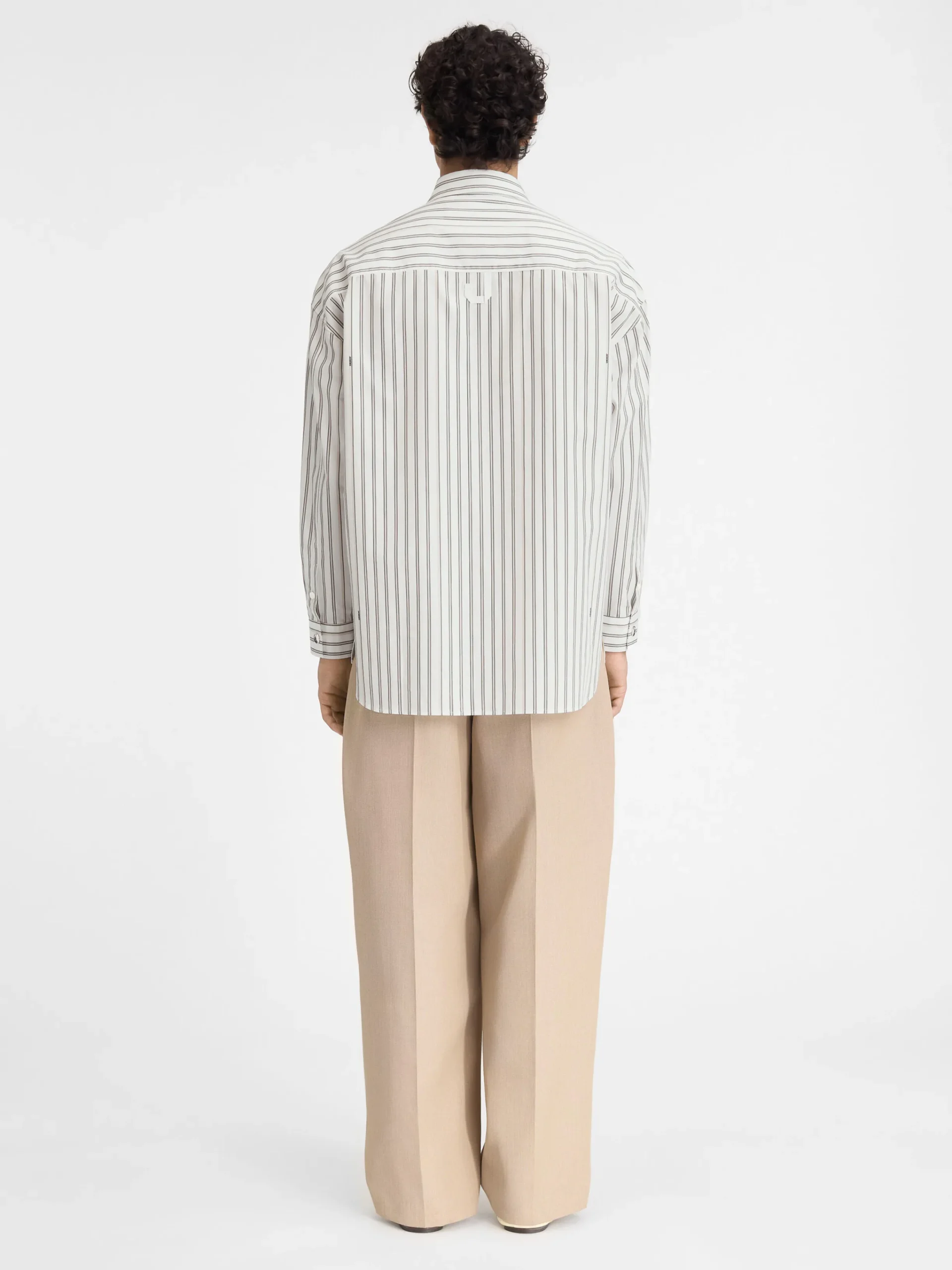 Outlet Jacquemus Het shirt met lange mouwen PrintBeigeStrip